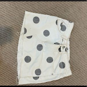 Zara polka dot denim skirt Xsmall